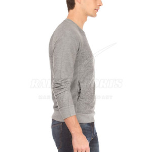 Sweat-shirt à manches longues pour homme, motif uni, décontracté, été, vente chaude, personnalisé, brodé, coton, polyester, tissé, haute qualité - Product Image 3