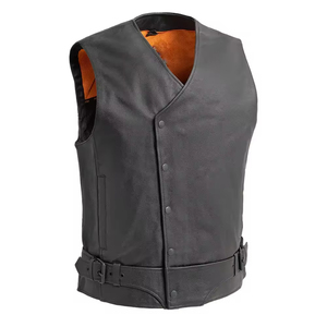 Chaleco de cuero de piel de vaca hecho a medida a la moda transpirable para hombre Chaleco de cuero ajustado hecho en Pakistán - Product Image 1
