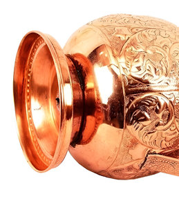 Jarra de agua de cobre con diseño grabado hecho a mano para cocina y Decoración de mesa, uso en restaurantes de hoteles y hogares a precio mayorista - Product Image 3