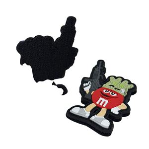 Parche de goma de PVC personalizado, parche táctico de silicona 2D y 3D para decoración de ropa, parche adhesivo suave con logotipo - Product Image 4