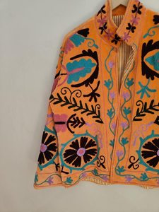 Handmade <b>Velvet</b> Suzani Jacket With Hand Embroidery Floral Folk Art Bohemian Ethnic Winter <b>Women</b> <b>Coat</b> Gift For Her Vintage Art - Product Image 6