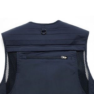 เสื้อกั๊กผ้าใบแคนวาสสำหรับผู้ชาย-เสื้อนอกฤดูใบไม้ร่วงมีกระเป๋าหลายสีและขนาดสามารถปรับแต่งได้ - Product Image 6