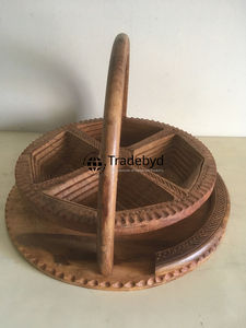 Panier à fruits secs en bois de haute qualité, écologique, fait à la main pour la décoration de la maison et les cadeaux polyvalents Tradebyd - Product Image 2