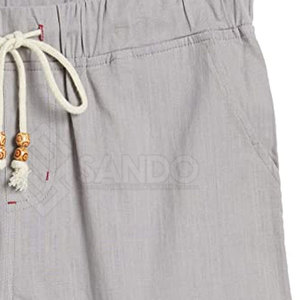 Pantalones Cortos de Hombre al por Mayor, Ligeros, 100% Algodón, Cómodos, con Cierre de Cordón Elástico, Estilo Casual, Diseño Liso, Transpirables - Product Image 5