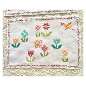 Luxury Handmade <b>Beaded</b> Sea Green Ultra Classy Custom Square Heat Resistant Organic Cotton GOTS Certificate Quick Dry Tablemats - Product Image 6