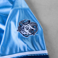 Vente en gros sur mesure de maillot de football américain rétro en maille entièrement imprimé par sublimation short de style streetwear surdimensionné