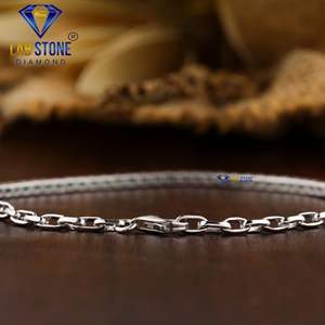 สร้อยข้อมืออัญมณีสีขาวทอง0.90 TDW f.g. สร้อยข้อมือหินอัญมณีสีขาวทองสำหรับห้องปฏิบัติการ - Product Image 3