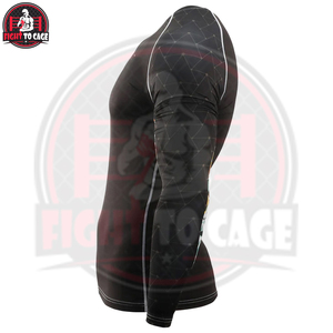 Rashguard MMA BJJ à manches longues respirant en polyester/spandex/nylon, séchage rapide, pour entraînement fitness, tissu 220g, couleurs personnalisables - Product Image 5