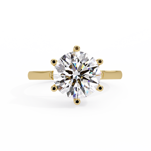 Joyería Fina, Anillos de Compromiso y Matrimonio con Diamantes Cultivados en Laboratorio, Certificados por IGI, Redondos, de 1, 2, 3 y 4 Quilates, en Oro Puro de 14K - Product Image 4