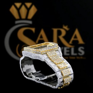 นาฬิกาข้อมือเพชรโมอิสซาไนต์หรูหราสุดฮิต ประดับทองคำ สำหรับใส่ทำงาน เดินทาง และใช้ในชีวิตประจำวัน มีจำหน่ายในราคาพิเศษ - Product Image 3