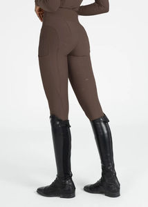 Leggings d'équitation personnalisés pour femmes avec grip en silicone, assise intégrale, panneau en maille, extensibles en spandex, pour l'entraînement équestre, sur mesure - Product Image 2