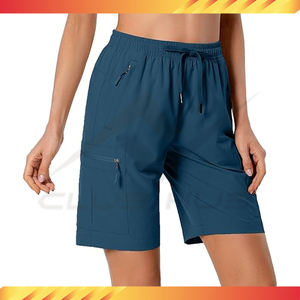 Breathable Streetwear <b>Women's</b> Lightweight Yoga <b>Cargo</b> <b>Shorts</b> Sport Summer Casual Quick Dry Athletic High Skinny Fit Spandex/Nylon - Product Image 4