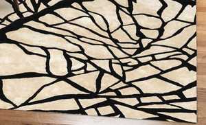 พรมทอมือสำหรับห้องนั่งเล่นพรมปูพื้นปูพื้นแบบดั้งเดิมสูงลายโบฮีเมียนตัดลายแอบสแตรกต์ - Product Image 3