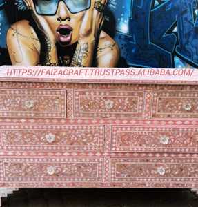 Table de style moderne en incrustation d'os avec tiroir Mobilier de salon à prix économique pour chambre à coucher hôtel ou appartement - Product Image 3