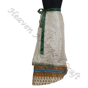 ชุดเดรสสไตล์โบฮีเมียนอินเดียหลากสีวินเทจผ้าไหมส่าหรีกระโปรงลายดอกโบฮีเมียนมหัศจรรย์มีสไตล์โบฮีเมียนฤดูร้อนสวมใส่สบายแฟชั่นฮิปปี้โบฮีเมียน - Product Image 4