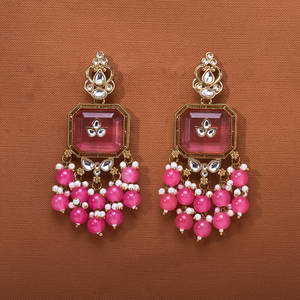 Hermosos pendientes de araña de moda occidental Indo con chapado en Mehndi a un precio razonable - Product Image 1