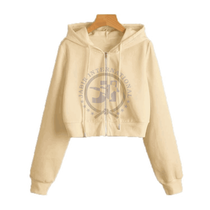 2024 <b>Long</b> <b>Sleeve</b> Pullover Women Crop Gym Hoodie Wholesale Custom Made Breathable OEM Quick Dry Custom logo Women Crop Gym Hoodie - Product Image 1