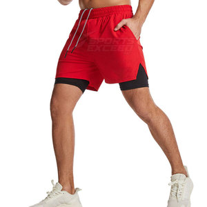 Shorts de sport pour hommes, best-sellers, haute qualité, taille élastique, décontractés, polyester/nylon, séchage rapide - Product Image 5
