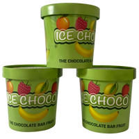 Bol de service pour crème glacée et fruits DPAP300 OZ, avec couvercle en papier kraft anti-ondulation, emballage alimentaire congelé 100% recyclable