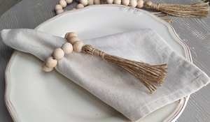 Ronds de serviette, ronds de serviette en rotin, ronds de serviette en osier, décor de table - Product Image 2