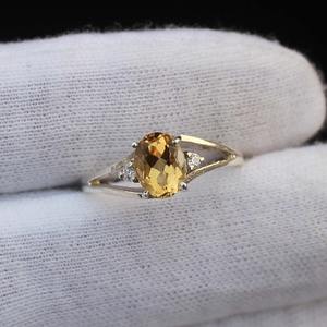 Bague ovale en citrine faite à la main, argent sterling 925, pierre de naissance de novembre, élégante bague tendance pour femmes - Product Image 4