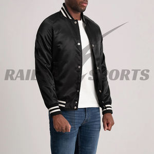 Blouson bombardier Offre Spéciale personnalisé de qualité supérieure pour hommes, veste universitaire en cuir de soie et laine, veste de baseball tendance pour le collège - Product Image 3