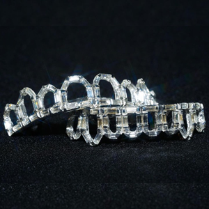 Rejilla Dental Personalizada para Hombre, Estilo Hip Hop, Chapada en Platino, Plata de Ley, con Circonitas, Moissanita, Joyería Ecológica - Product Image 2