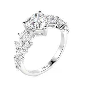 Bague de fiançailles Jeulia Olivetta motif feuille cœur tendance - Product Image 2