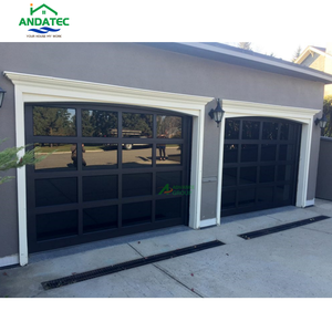 Puerta de <span class=keywords><strong>garaje</strong></span> de vidrio sin marco de lujo para villas suburbanas garajes tiendas minoristas Panel de <span class=keywords><strong>garaje</strong></span> superior de vidrio reflectante oscuro - Product Image 3