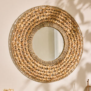 High Quality Modern Design Water Hyacinth <b>Mirror</b> Vintage Hanging Wall Hanging Decoration Handmade in Vietnam - Product Image 1