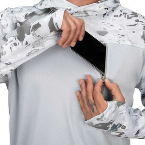 Fabricant OEM de sweats à capuche de pêche personnalisés en gros, protection UV, tissu polyester 160 GSM, marque privée, production en vrac - Product Image 6