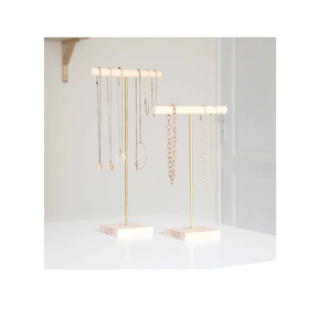 Support de bijoux en laiton boucle d'oreille collier présentoir boucle d'oreille longue boucle d'oreille présentoir taille personnalisée et base en bois - Product Image 6