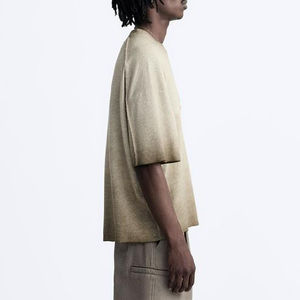 เสื้อยืดผู้ชายไซส์ใหญ่ ผ้าเทอร์รี่หนานุ่ม พิมพ์ลายตามสั่ง เป็นมิตรกับสิ่งแวดล้อม ระบายอากาศได้ดี น้ำหนัก 300 กรัม เสื้อยืดเปล่าเรียบๆ สไตล์สตรีทแวร์ แบบย้อมสีเอซิด ขายส่ง - Product Image 3