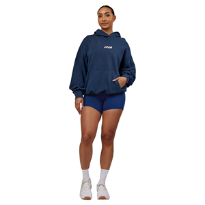 Sweat à capuche écologique à séchage rapide pour femmes Vintage mode haute qualité 100% coton lavé au soleil délavé durable hiver avant Logo - Product Image 1