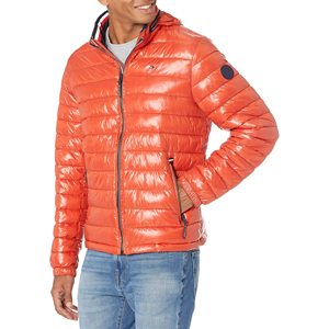Customized Men's Lightweight <b>Packable</b> Puffer <b>Jackets</b> for Winter Adventures Various Colors Hooded Canvas Nonwoven OEM Outdoor - Product Image 1