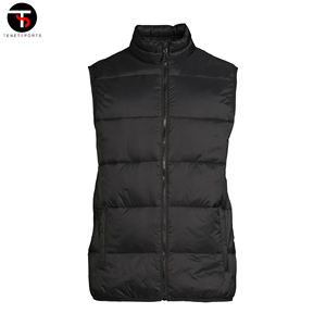 Chaleco de invierno para hombre con logotipo personalizado, chaleco acolchado sin mangas cálido de poliéster de alta calidad y peso pesado - Product Image 4