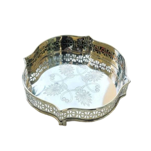 Plateau de Dessert et de Bonbons en Métal Émail Dernier Design de Table Décoratif Luxe Élégant Plateau de Service au Chocolat en Inde - Product Image 1