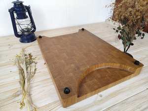 La mejor tabla de cortar gruesa rectangular de madera con mango de 12mm, duradera, sostenible, apta para lavavajillas - Product Image 2