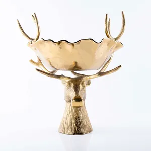 Bols en aluminium tendance finition laiton antique pour la décoration intérieure, élégants, écologiques, de luxe, pour la vaisselle d'hôtel, sûrs - Product Image 6