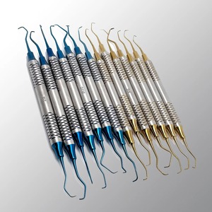 ชุดเครื่องมือทันตกรรม7ชิ้นทำจากสเตนเลสสตีลแบบแมนนวลชุดขูดปริทันต์เครื่องมือทำความสะอาดฟันทางการแพทย์ - Product Image 3