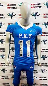 Uniforme sublimado de equipo de fútbol americano personalizado, diseño personalizado de tu propio equipo, aparejo de sarga poliéster Spandex, UNIFORMES DE EQUIPO sublimados personalizados - Product Image 3