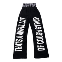 Pantalon évasé décontracté personnalisé pour homme, double taille, en molleton, coupe ample, jambe large, en toile délavée, coupe décontractée, 100% imperméable