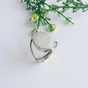 Venta caliente moderno cristiano Arco Iris Natural piedra lunar piedra natal ecológico plata esterlina anillo de piedras preciosas regalo joyería para - Product Image 5