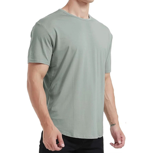Camisetas de Alta Calidad para Hombre, Corte Ajustado Informal con Dobladillo Curvo, Camisetas Personalizadas con Marca, Camisetas Lisas para Hombre 100% Algodón - Product Image 4