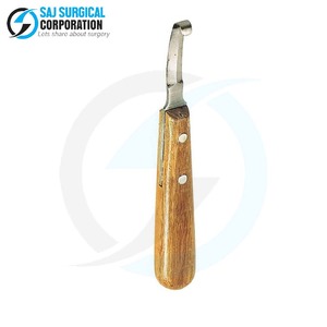 Cuchillo de pezuña OEM profesional de acero inoxidable personalizable con logotipo Pedido a granel para minoristas de suministro equino - Product Image 4