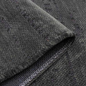 Alfombra Tejida de Chenilla Gris Antracita, Lavable, 7mm, Mezcla Suave de Poliéster y Acrílico, Base Antideslizante, Moderna, para Hogar, Tamaño Personalizado, OEM, ODM - Product Image 6