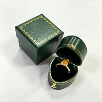 Kotak Perhiasan Bentuk Hati Mini untuk Kemasan Perhiasan Mewah, Cincin Tunangan, Grosir, Vintage