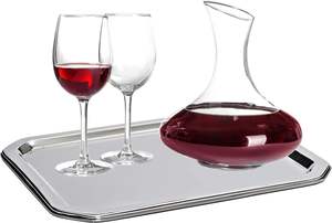 Stainless Steel Food Serving <b>Tray</b> Rectangular Decorative <b>Mirrored</b> Serveware Platter hold food - Product Image 2