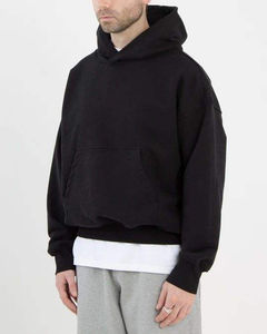 Venta al por mayor personalizado 6XL de gran tamaño French Terry Sudadera con capucha de los hombres de alta calidad de peso pesado de lana de algodón pulóver estampado Crop Top de invierno - Product Image 5