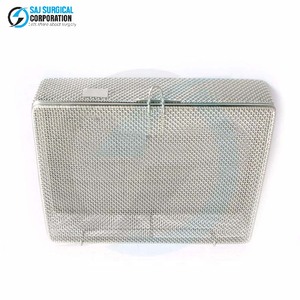 Cesta de Malla Fina Manual con Tapa, Contenedor de Acero Inoxidable de Grado Médico para un Manejo y Almacenamiento Seguro de Instrumentos - Product Image 3